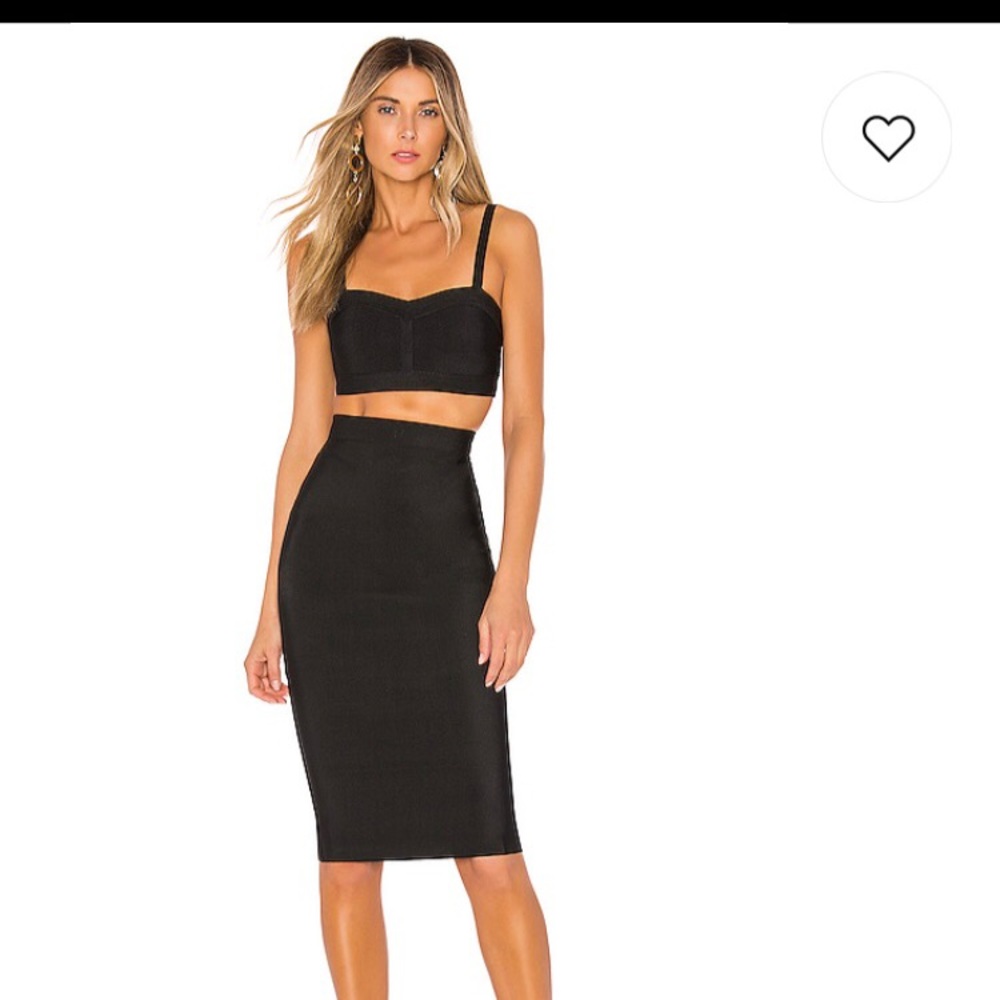 Superdown black skirt set